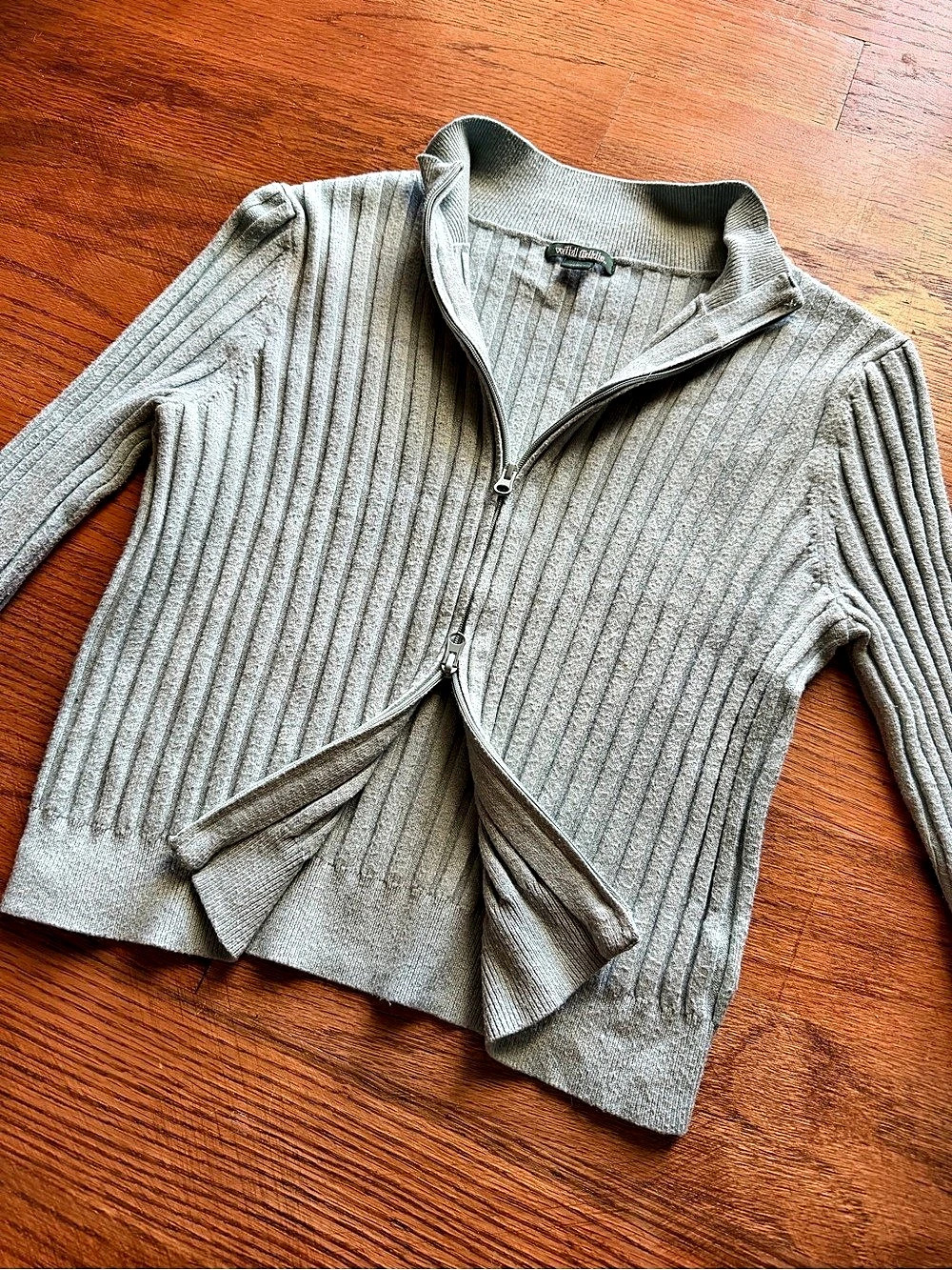 Wild Fable Ribbed Zip-Up Sweater - Picture 3 of 5